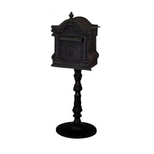 Caixa de Correio Cartas Colonial Romana com Pé Ferro Fundido