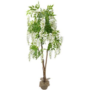 Árvore Planta Artificial Glicinia Folhagem Tropical Grande Realista Decor