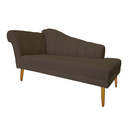 Ver imagem 3 de Recamier Divã Pés Palito para Sala Cecilia 1.60cm Corano Marrom - Incasa Decor