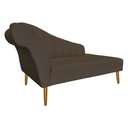 Ver imagem 4 de Recamier Divã Pés Palito para Sala Cecilia 1.60cm Corano Marrom - Incasa Decor