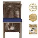Ver imagem 3 de 6 Banqueta em Alumínio Roma Fendi Corda Náutica Tecido 10