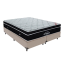 Ver imagem 1 de Cama Box Bipartido Casal Bege e Colchão Elegant Superpocket Molas Ensacadas Ortobom