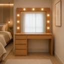 Ver imagem 1 de Camarim Espelho LED MDF 1,36m Polly -Belaris Móveis:Naturalle