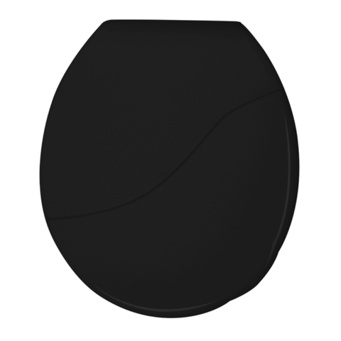 Assento Tampa para Vaso Sanitário Oval Bellart Almofadado Slim Preto Durín