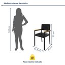 Ver imagem 4 de Conjunto Sala de Jantar Mesa 6 Cadeiras Tampo de MDF Itália Preto