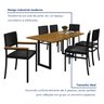 Conjunto Sala de Jantar 6 Lugares Retangular 160x90 Tampo Mdf Mesa Itália - 9