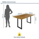 Ver imagem 3 de Conjunto Sala de Jantar Mesa 6 Cadeiras Tampo de MDF Itália Preto