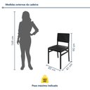 Ver imagem 5 de Conjunto Sala de Jantar Mesa 6 Cadeiras Tampo de MDF Itália Preto