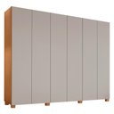 Ver imagem 2 de Guarda-Roupa Casal 100% MDF 6 Portas e 6 Gavetas com Pés 273cm Multimóveis CR35533 Madeirado/Off