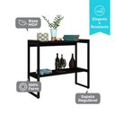 Ver imagem 3 de Aparador Ísis Industrial com Prateleira Mdf e Ferro Elegante - Preto/preto