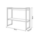 Ver imagem 5 de Aparador Ísis Industrial com Prateleira Mdf e Ferro Elegante - Preto/preto