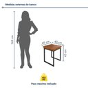 Ver imagem 5 de Conjunto Sala de Jantar 4 Bancos Madeira Maciça Ripada Capri Marrom Preto/Madeira