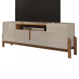 Rack para TV Até 60 Polegadas Lizz 4 Portas Off White/Cedro 011080 - Casa D - 2
