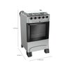 Fogão Mueller MFI4BB 4 Bocas Automático Mesa de Inox Forno 48,1L Bivolt - 3