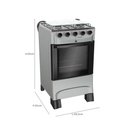 Ver imagem 3 de Fogão Mueller MFI4BB 4 Bocas Automático Mesa de Inox Forno 48,1L Bivolt