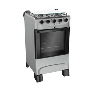 Fogão Mueller MFI4BB 4 Bocas Automático Mesa de Inox Forno 48,1L Bivolt