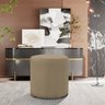 Puff Banqueta Viena Decorativo Redondo Veludo Bege - 1
