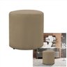 Puff Banqueta Viena Decorativo Redondo Veludo Bege - 4