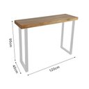 Ver imagem 6 de Conjunto Industrial 120cm Aparador com 2 Banquetas Bistrôs Premium Base Ferro Branco Branco