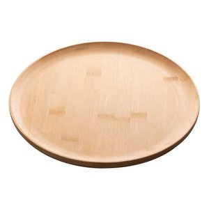 Prato Raso de Bambu Natural Ecológico Pratinho Madeira Lyor 27cm
