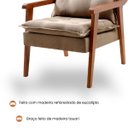 Ver imagem 5 de Poltrona Decorativa Pérola Vivaro Decor Linho Bege Dourado