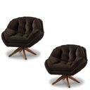 Ver imagem 1 de Kit 2 Poltrona Decorativa Estofada Base Giratória Califórnia