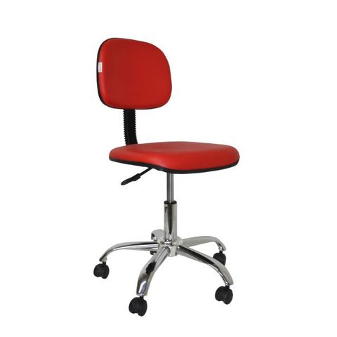 Cadeira Secretaria Giratoria Bolt CR - Couro Sintetico Corano - Vermelho