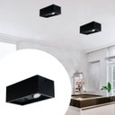 Ver imagem 1 de Kit 4 Luminarias Teto Sobrepor Duplo Recuado Alumínio 2 Gu10 - Preto