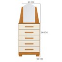 Ver imagem 3 de Guarda Roupa Casal Olimpia 10 Portas e Cômoda New Veneza Cinamomo Off White - Móveis Albatroz