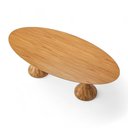 Ver imagem 2 de Mesa de Jantar Oval de Madeira Dubai 140cm X 90cm Champagne