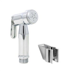 Gatilho e Suporte Luxo para Ducha Higiênica em ABS Cromado