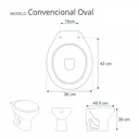 Ver imagem 2 de Assento Sanitario com Amortecedor Convencional Oval Creme (bege claro) para vaso Deca