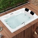 Ver imagem 1 de Banheira Casal de Hidromassagem Serenade Maggiore em Gel Coat Gran Luxo com Aquecedor Astra 180cm - - 110V