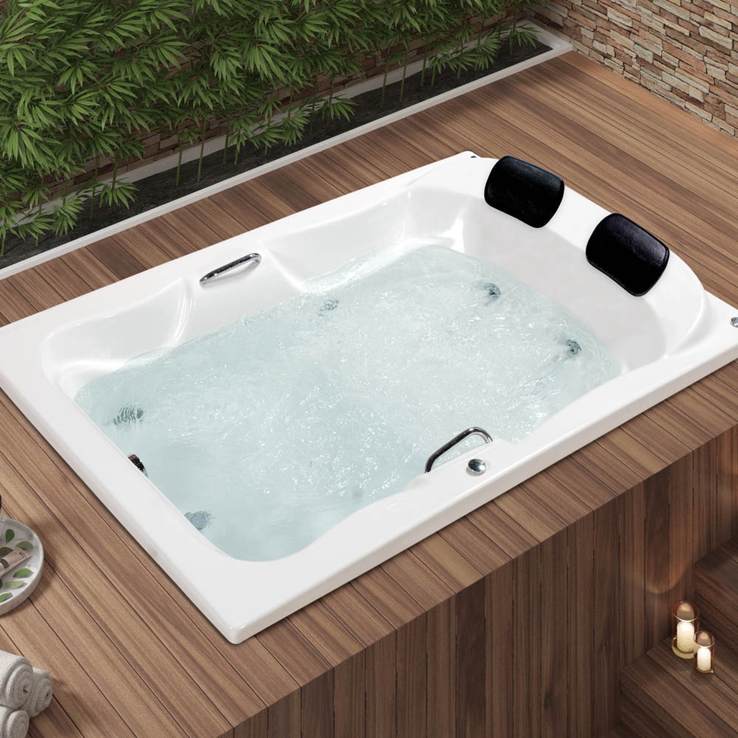 Banheira Casal de Hidromassagem Serenade Maggiore em Gel Coat Gran Luxo com Aquecedor Astra 180cm - - 110V - 1