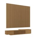 Ver imagem 3 de Rack Extensível Ripado com Painel Ripado para Tv 86 Polegadas 280x230 Aruá CabeCasa MadeiraOriginals