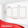 kit com 3 Quadros Decorativos Abstratos com Moldura e Vidro para Sala Quarto Escritório e Clínica 72 - 4