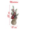 Kit 2 Enfeite De Mesa Natal Berry Vermelhos E Saco De Juta 28cm - 2