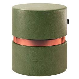 Kit 06 Puffs Bancos Redondo Porto 49x43cm Corano Verde - 3