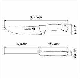 Faca para Carne Tramontina Profissional Aço Inox Cabo Polipropileno Azul 7pol Tramontina - 3