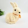 Coelho De Pelúcia Laço Laranja 20x11x17cm Decoração Páscoa M - 3