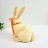 Coelho De Pelúcia Laço Laranja 20x11x17cm Decoração Páscoa M - 4