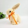 Coelho De Pelúcia Laço Laranja 20x11x17cm Decoração Páscoa M - 2