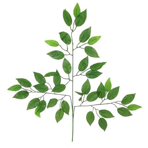 10 Haste Galhos Planta Artificial Folhagem de Fícus 57cm