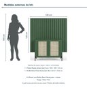 Ver imagem 3 de Kit Smart com Buffet Bend Sextavado Principal Incolar Musgo Metal Preto