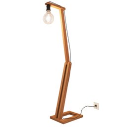 Luminária Abajur Moderna Sala de Chão Estilo Perola Pé Regulável para Quarto e Sala Luxo Cor Nature - 2