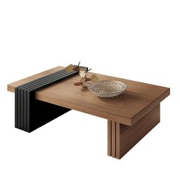 Aparador Astro e Mesa de Centro Luna Nature/Preto - HB Móveis - 4