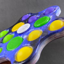 Hand Spinner Fidget Toy Pop It com Luz Led Luminoso Tiktok Brinquedo Sensorial Anti Stress - Azul - 7