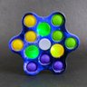 Hand Spinner Fidget Toy Pop It com Luz Led Luminoso Tiktok Brinquedo Sensorial Anti Stress - Azul - 2