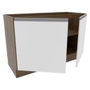 Ver imagem 5 de Balcão Gabinete de Pia Armário de Cozinha 2 Portas Rustic/Branco Glamy Madesa