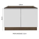 Ver imagem 3 de Balcão Gabinete de Pia Armário de Cozinha 2 Portas Rustic/Branco Glamy Madesa